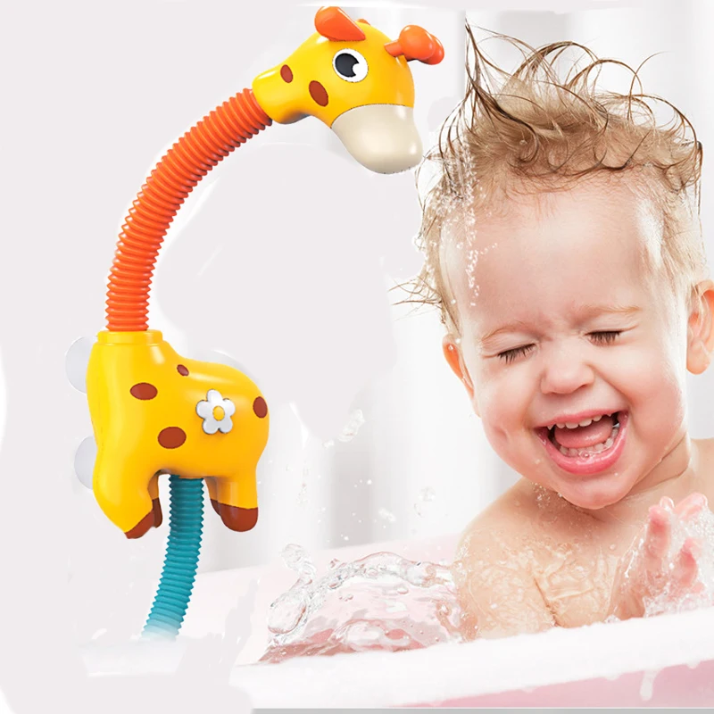Giraffe Electric Spray Water Squirt Sprinkler Baby Bath Toys Bathtub Shower Pool Bathroom Toy for Infants Babies Toddlers Gifts Giraffe Electric Spray Water Squirt Sprinkler Baby Bath Toys Bathtub Shower Pool Bathroom Toy for Infants Babies Toddlers Gifts